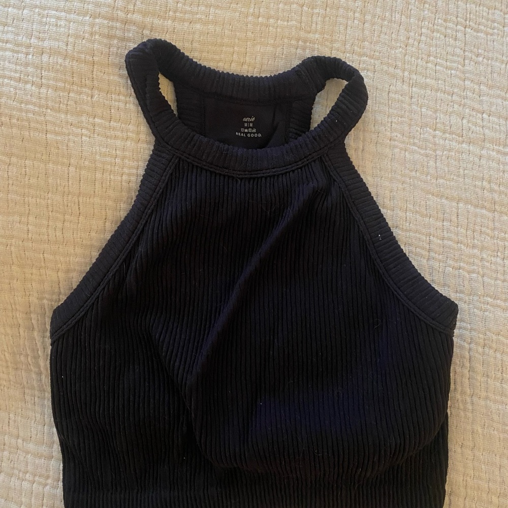 Aerie Cropped Tank Top + Built-In bra